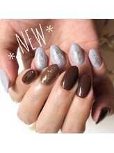 ラナンキュラス(Ranunculus)/冬Nail☆チョコ&キラキラマット