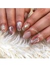 ニュアンス天然石ネイル 