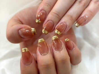 春ネイル　ニュアンスネイル