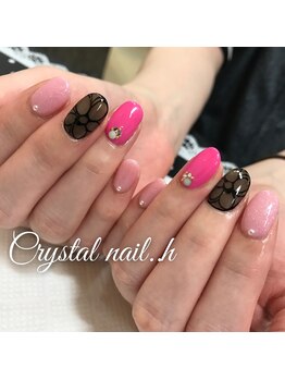 クリスタルネイル ゆめタウン博多店(CRYSTAL NAIL)/フラワーアートネイル