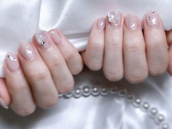 ファネル 京橋(FANELU)/蝶々/きらきらネイル/ピンク