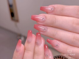 カラーグラデとパーツ付き￥6490