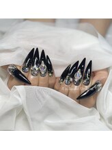 アン ジョーヌドラゴ/【ロングネイル】ブラックネイル