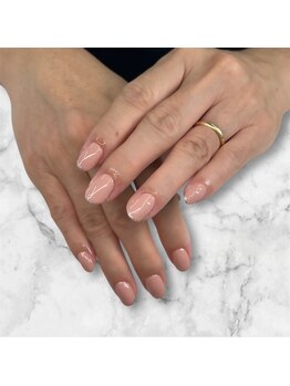 ユニティネイル(Unity nail)/ラメラインフレンチ☆