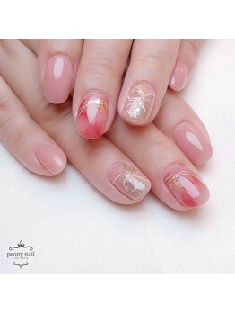 ピオニーネイル(peony nail)/水引デザイン