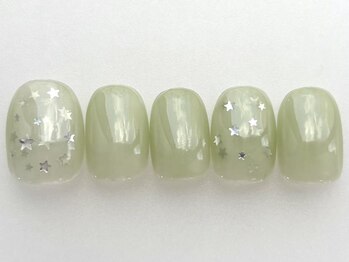 アイネイルズ 池袋店(I-nails)/星屑グリーン