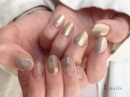オーロラミラーニュアンスネイル