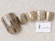 アイネイルズ 三宮店(I nails)/大人ブラウンニュアンス