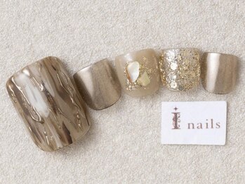 アイネイルズ 三宮店(I nails)/大人ブラウンニュアンス