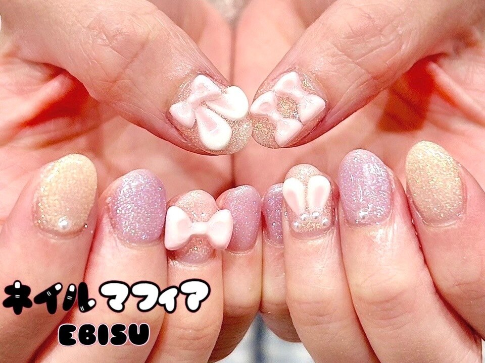 2025年秋トレンド】うさぎのネイルデザイン集｜人気順｜9ページ目｜