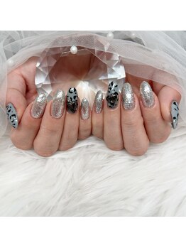 ルノン(Lunon)/豹柄×ハートパーツ