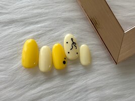 ワンポイントリボンネイル