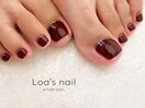 footワンカラー+ミラーアート