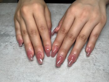 10本長さだし×ピンクワンカラー