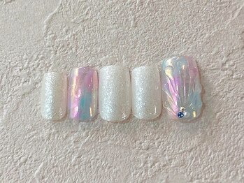 ネイルビート(NAIL BEAT)/マーブルオーロラネイル