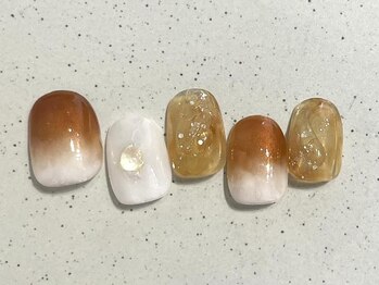 アイネイルズ 池袋店(I-nails)/オレンジグラデニュアンス