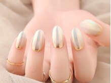 ヴァンネイル(VINGT NAIL nail&eye beauty)/オーロラミラーネイル