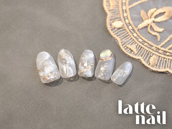 ラテネイル 富山(latte.nail)の写真/【富山】日常に溶け込むシンプル系デザインはオフィスでも◎豊富なカラーでアナタに合うネイルが見つかる♪