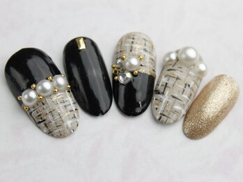 ベレッツァネイル 大阪 日本橋(BellezzaNail)/アート10本コース…ツイード