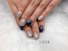 ネイルアトリエルカ(nail atelier LUCA)/W-461 大人可愛い雪の結晶ネイル