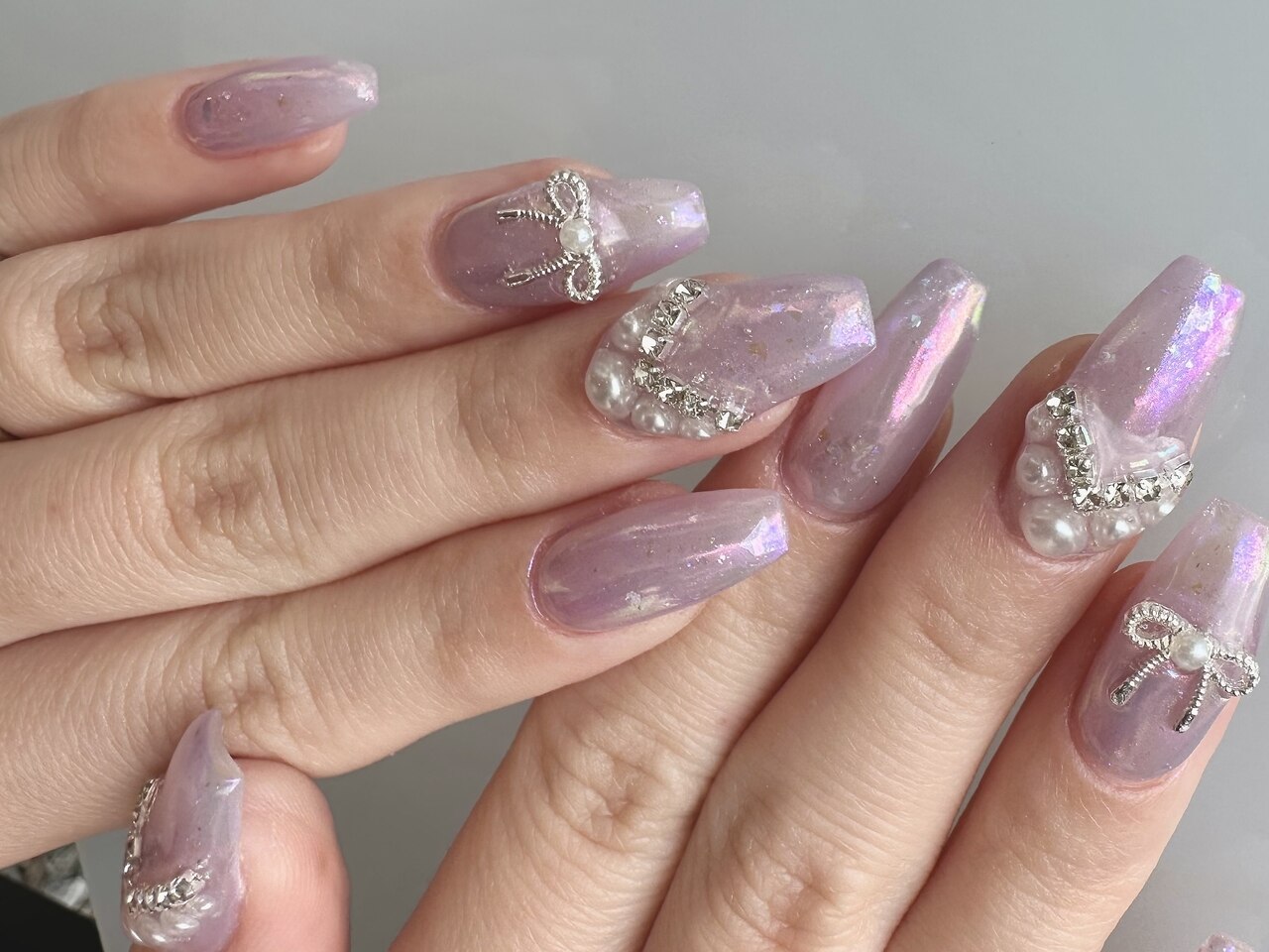 ラメ 紫 リボン ネイルパーツ 12個 ラメ 紫 リボン ネイルパーツ 12個 ラメ 紫 リボン ネイルパーツ 12個