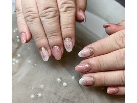 春ネイル　ピンクネイル