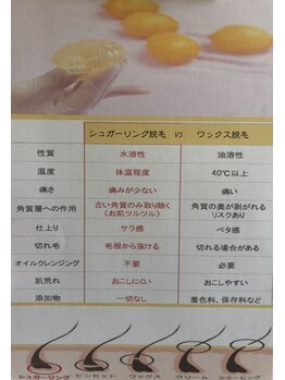 ラムサ(LA MSA)/脱毛の種類