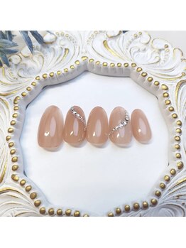 ピオニーネイル(peony nail)/ラインストーン