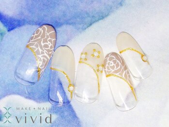 メイクプラスネイル ヴィヴィッド(MAKE+NAIL vivid)/*冬ブライダルネイル*