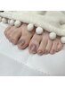 フットバス付き！ワンカラーフットネイル