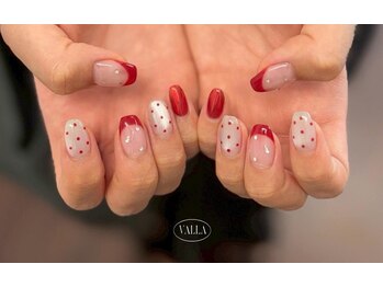 サンカリネイル バイ ヴァラ イオンモール新居浜店(sankari nail by VALLA)/韓国発VALLANAILフレンチドット