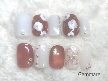 ジェンマーレ たまプラーザ店(Gemmare)の写真/ソフトジェルオフ無料！ワンポイントアートのプチデザインコース￥6950で上品な指先に☆カラー変更もOK♪