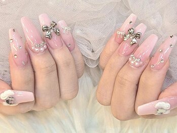 キレイエ ネイルズ(KIREIE NAILS)/ピンク ガーリー グラデーション