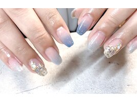 冬のブルーネイル