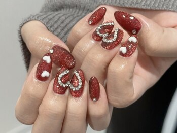 ルネネイル(Lune nail)/12月クリスマスネイル