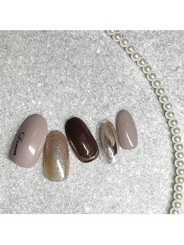 キャンアイドレッシー 川崎東口店/シックなブラウンネイル