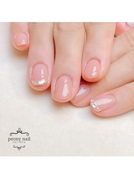 ピオニーネイル(peony nail)/シンプル　ガラスフレンチ