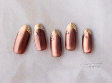 サンミーゴネイル 神戸店(Sunmego Nail)/ブラウンネイル×ミラーネイル