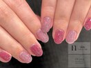 ピンクフラッシュネイル