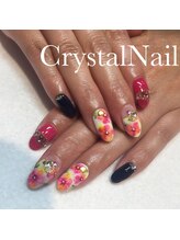 クリスタルネイル ボンベルタ橘店(CRYSTAL NAIL)/フラワーネイル