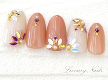 ラグジュアリーネイルズ アカバネ(Luxury Nails Akabane)/キラキラ*リーフフラワー