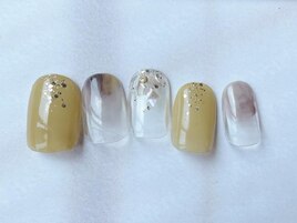 秋シンプルニュアンスネイル