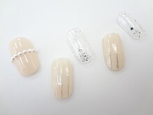 ネイルサロン クイール 小山店(NAIL SALON QUILL)/ワンカラー×ラメ×ミラー