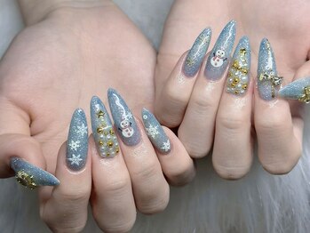 ネイルズバー 新宿店(Nails Bar)/ブルークリスマスネイル