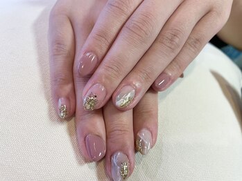 ロータス Lotus/ニュアンス天然石ネイル