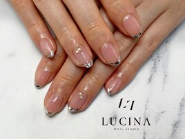I-203 ガラスフレンチネイル