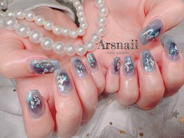 ブルーニュアンスネイル