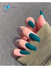 モルフォ 千駄ヶ谷(Morpho)/秋カラーでシンプルロングネイル