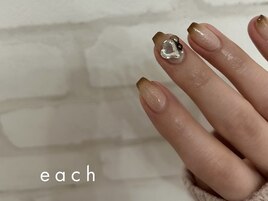 グラデーション×ラメ×ビジュー