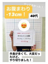 けんぞう整骨院/40代　お腹まわりー１３ｃｍ！